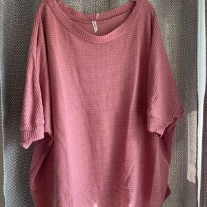 Dear Scarlett Oversized Batwing Style Sweater, Large, Mauve